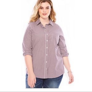 Checkered Pattern BOYFRIEND SHIRT 12w